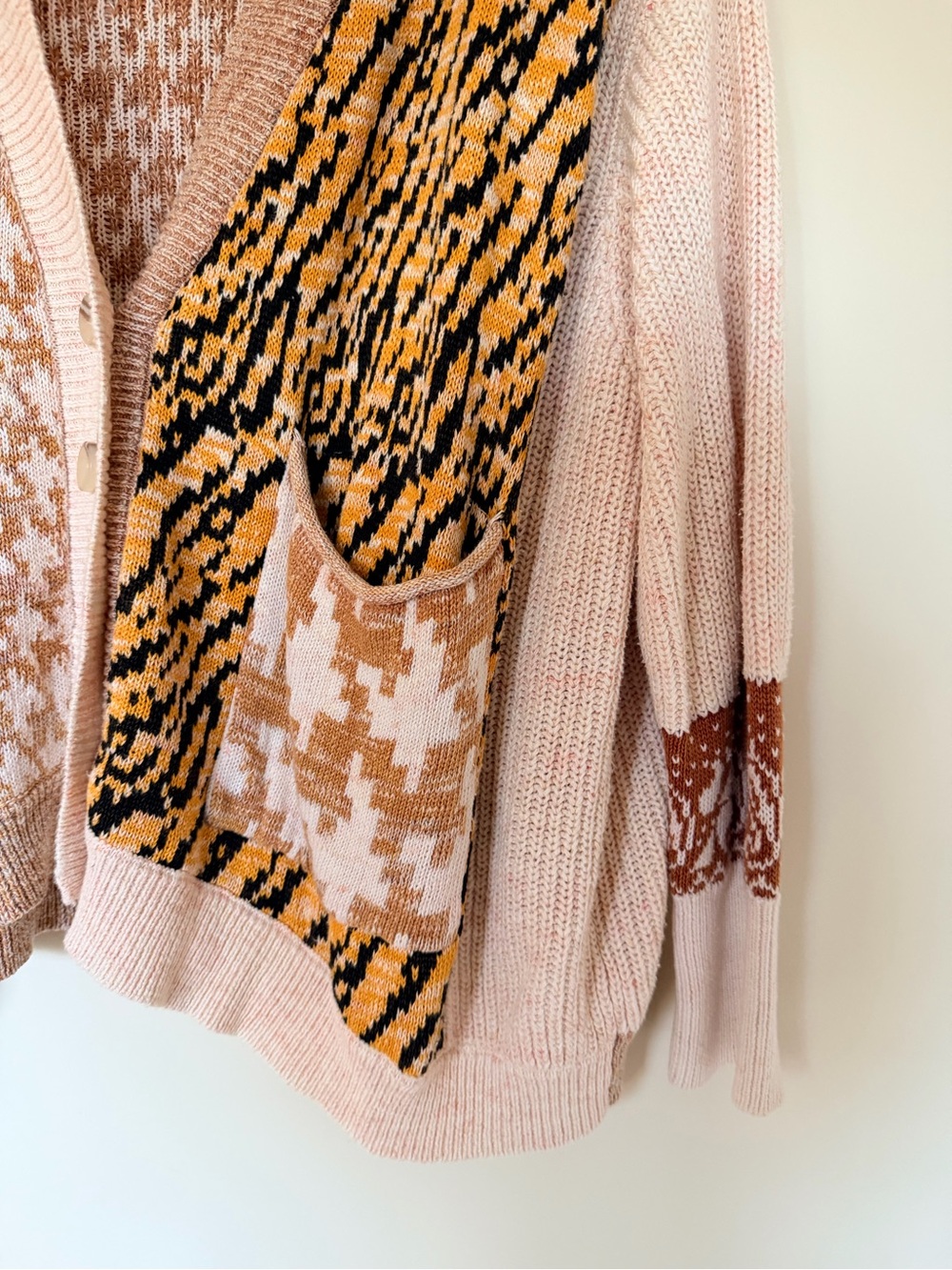 Pilcro Oversized Patchwork Cardigan - Picture 3 of 10